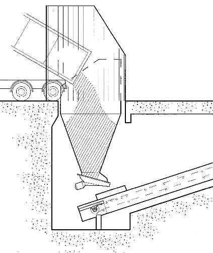  Alimentador de superficie de material móvil 