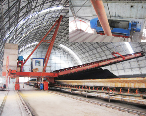 Recuperador de tra&iacute;lla lateral con longitud de brazo de 11 a 36 metros